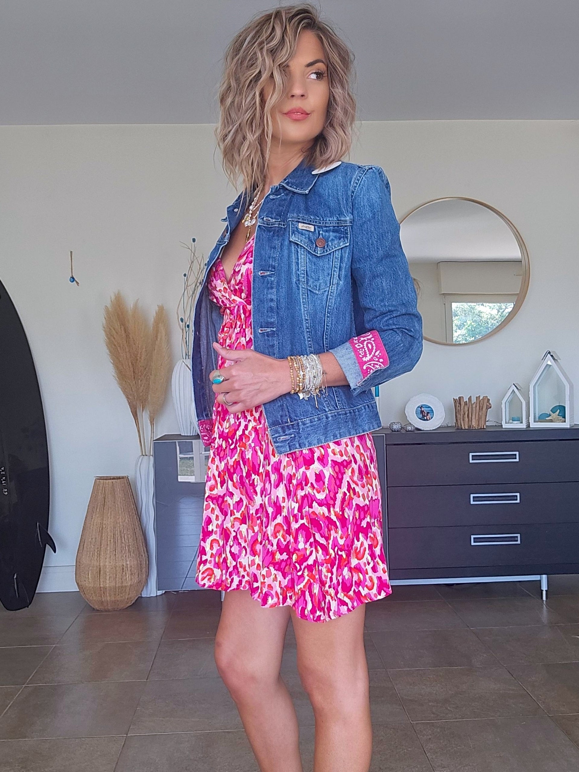 Veste bandana en denim