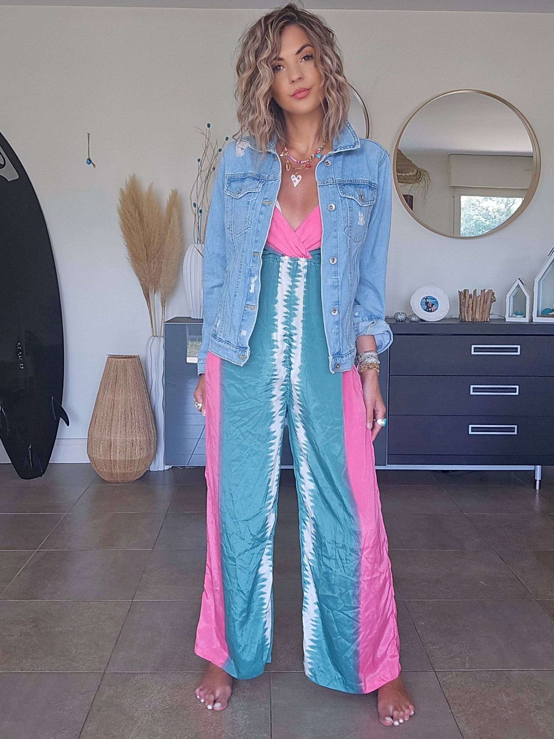 Veste en jean brodée