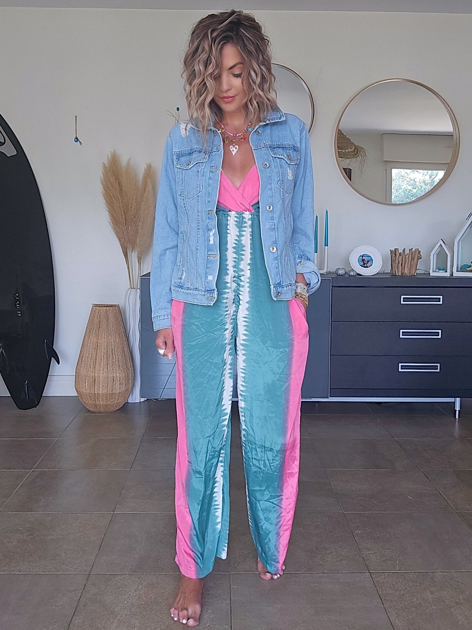 Veste en jean brodée