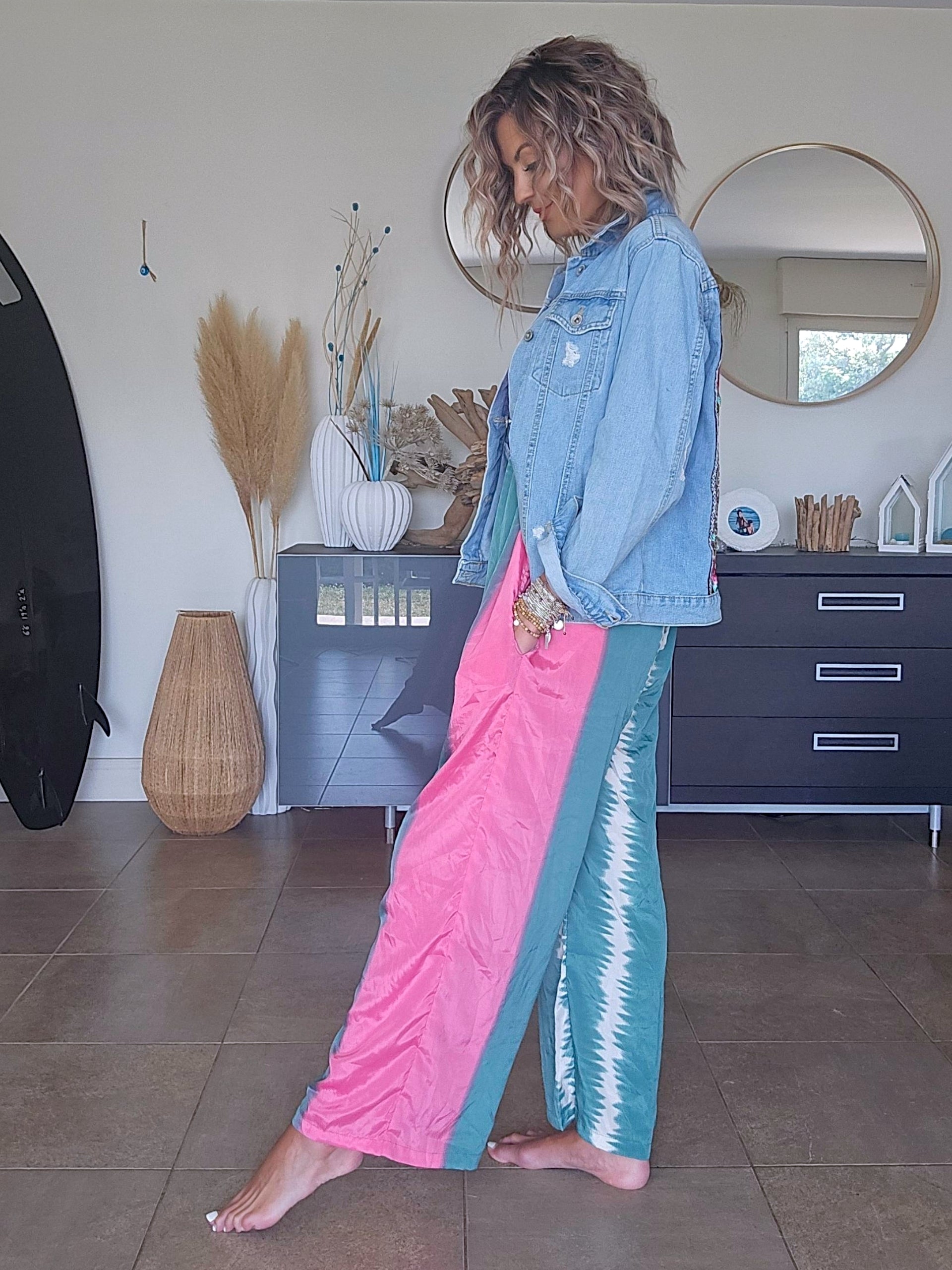 Veste en jean brodée