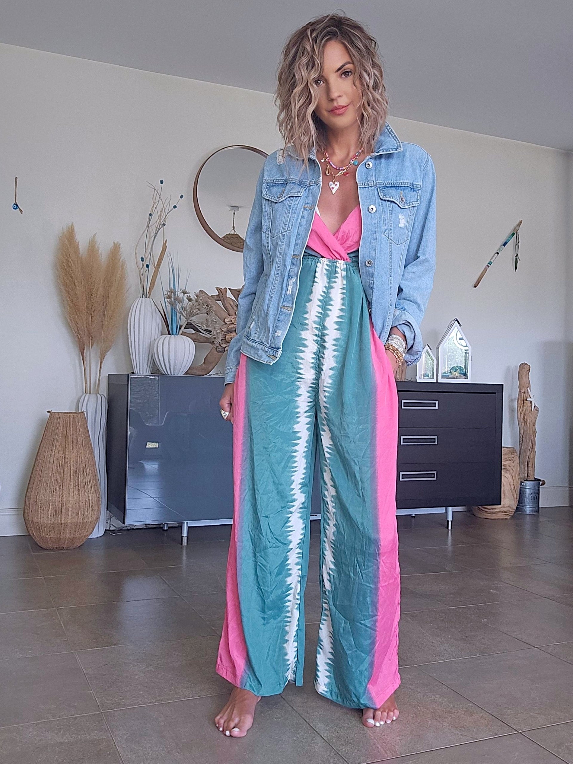 Veste en jean brodée