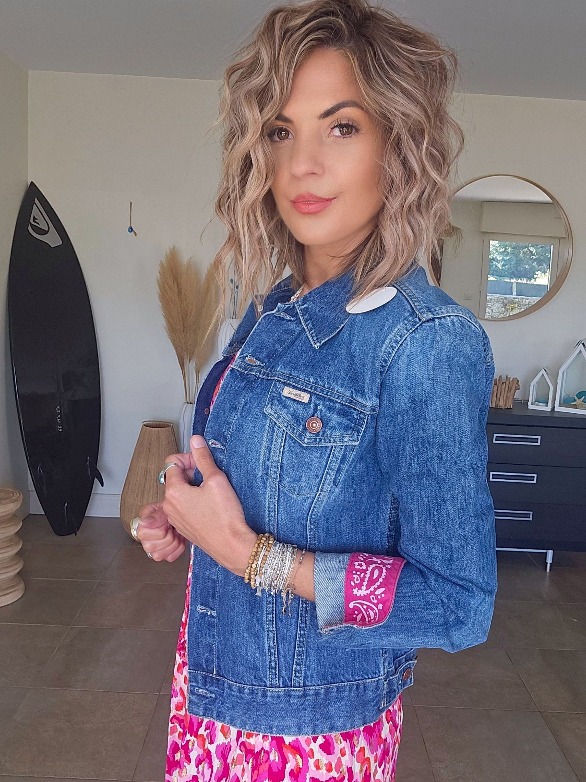 Veste bandana en denim