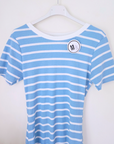 Robe bleue à  rayures