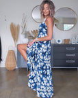 Robe tie and dye bleu