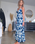 Robe tie and dye bleu