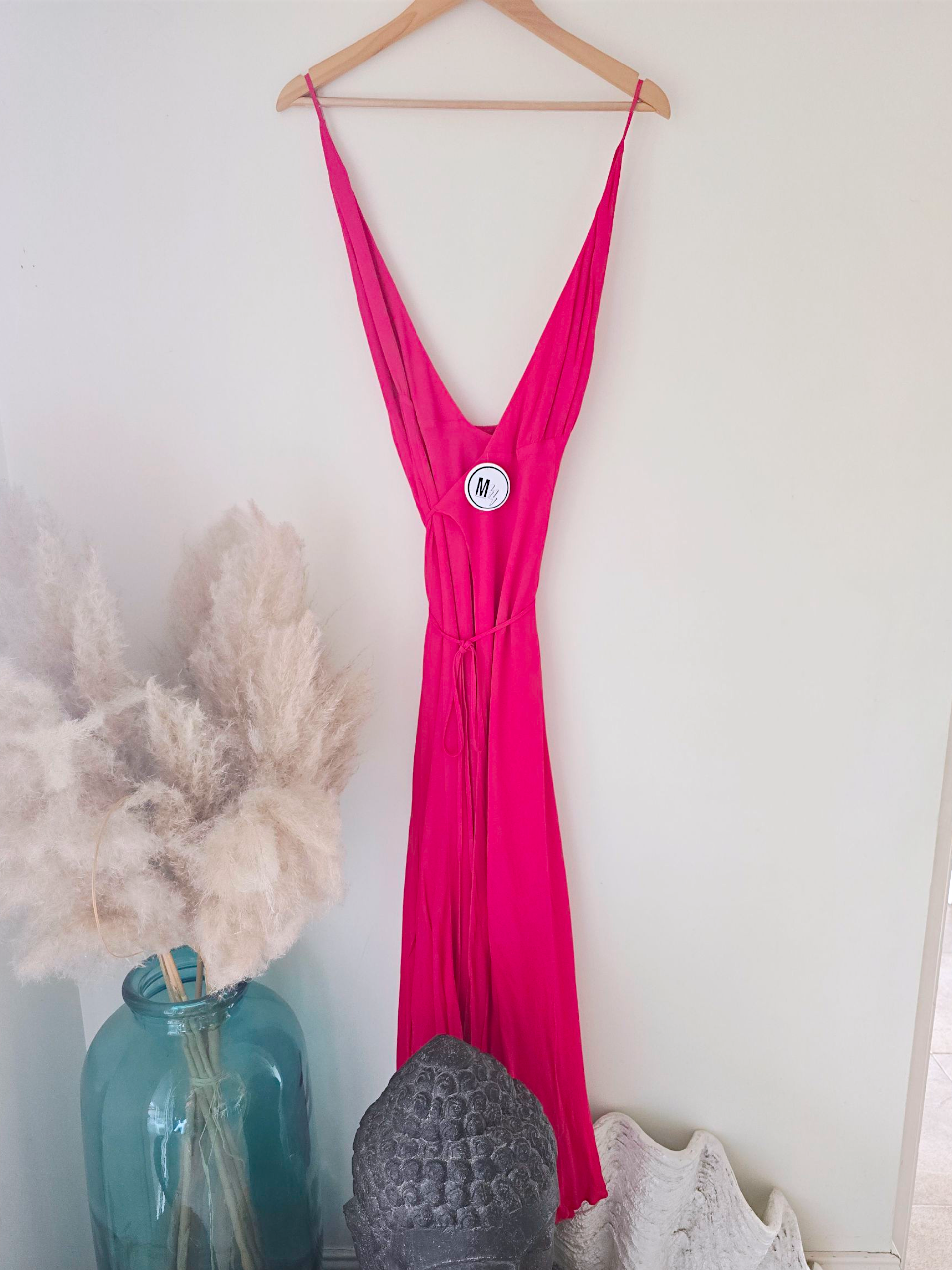 Robe longue fuchsia