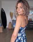 Robe tie and dye bleu