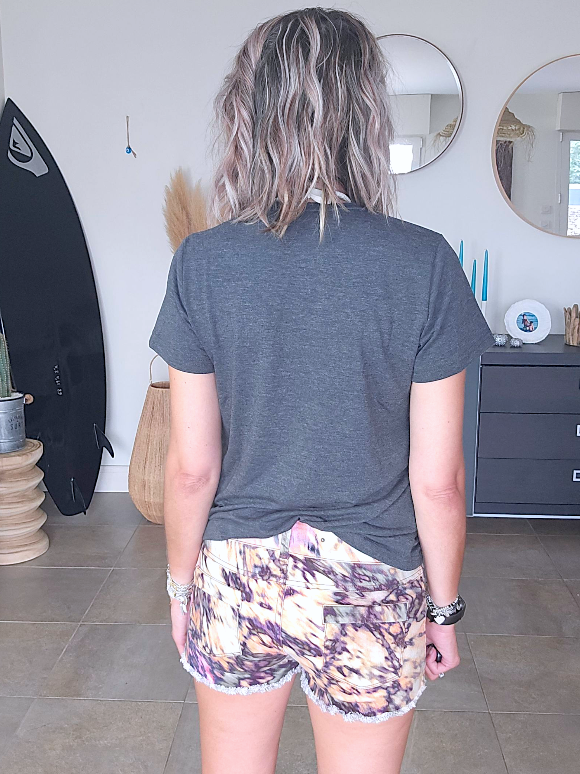 Short tie &amp; dye multicolores