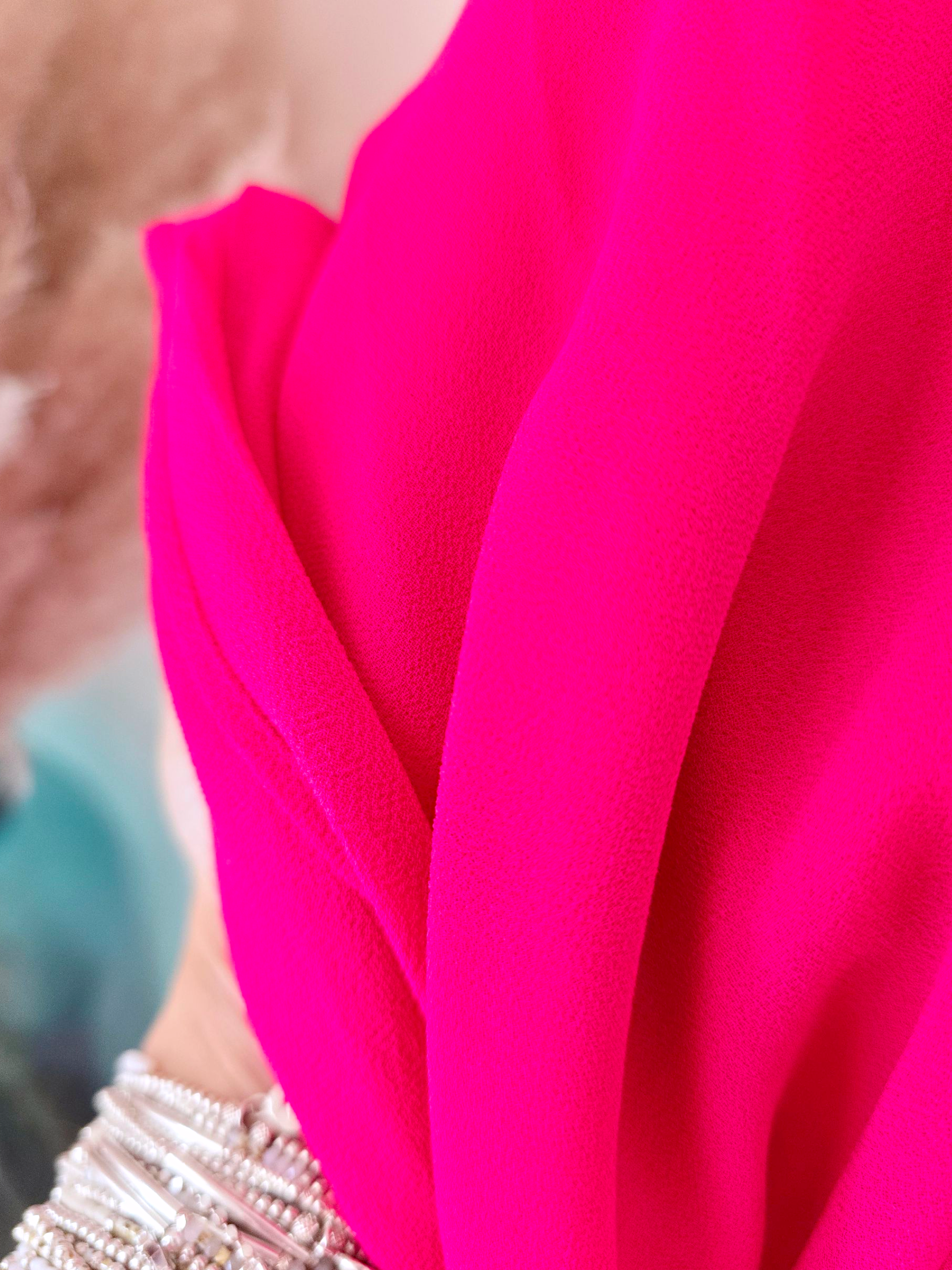 Robe longue fuchsia