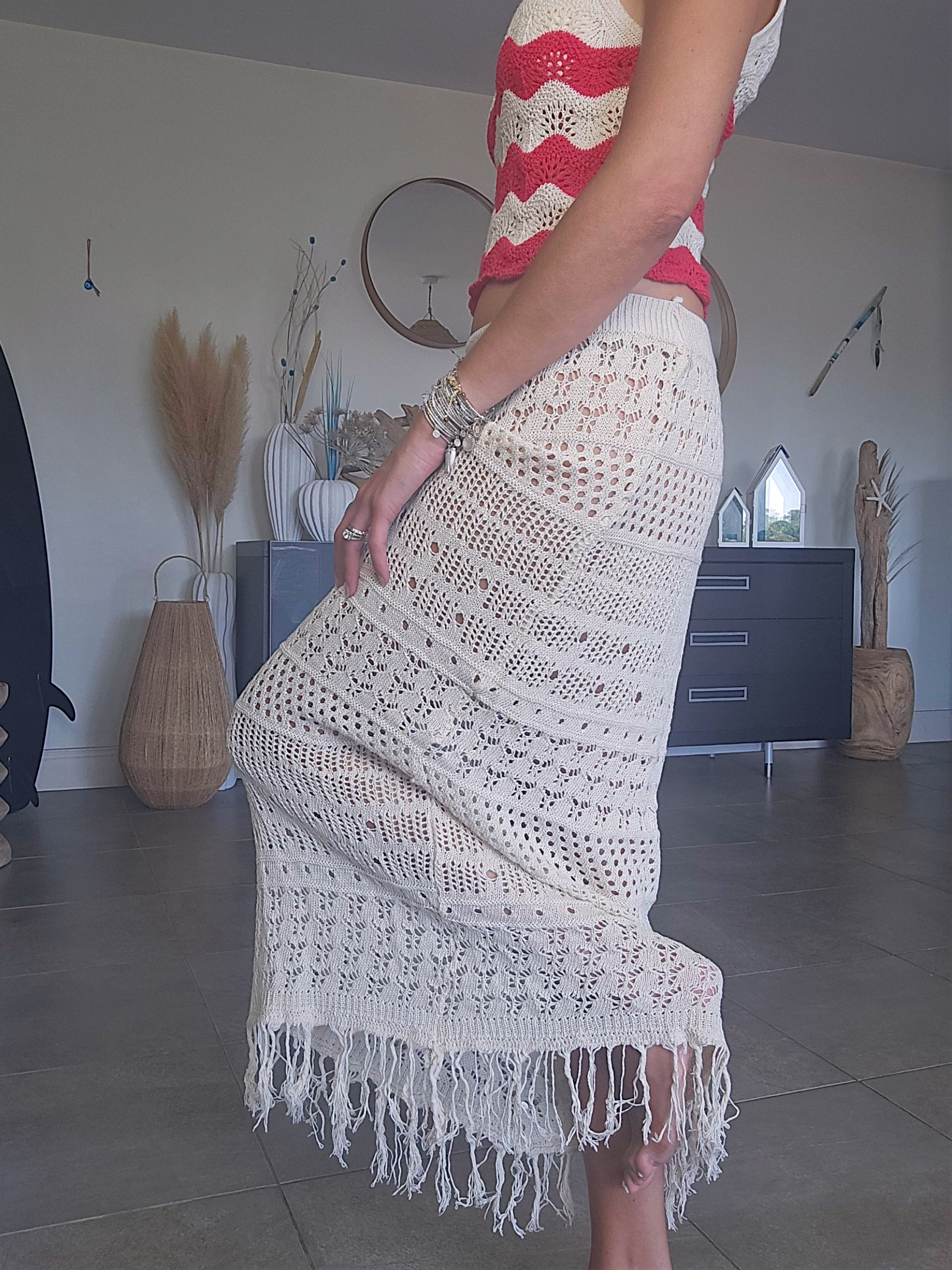 Ensemble top &amp; jupe en crochet