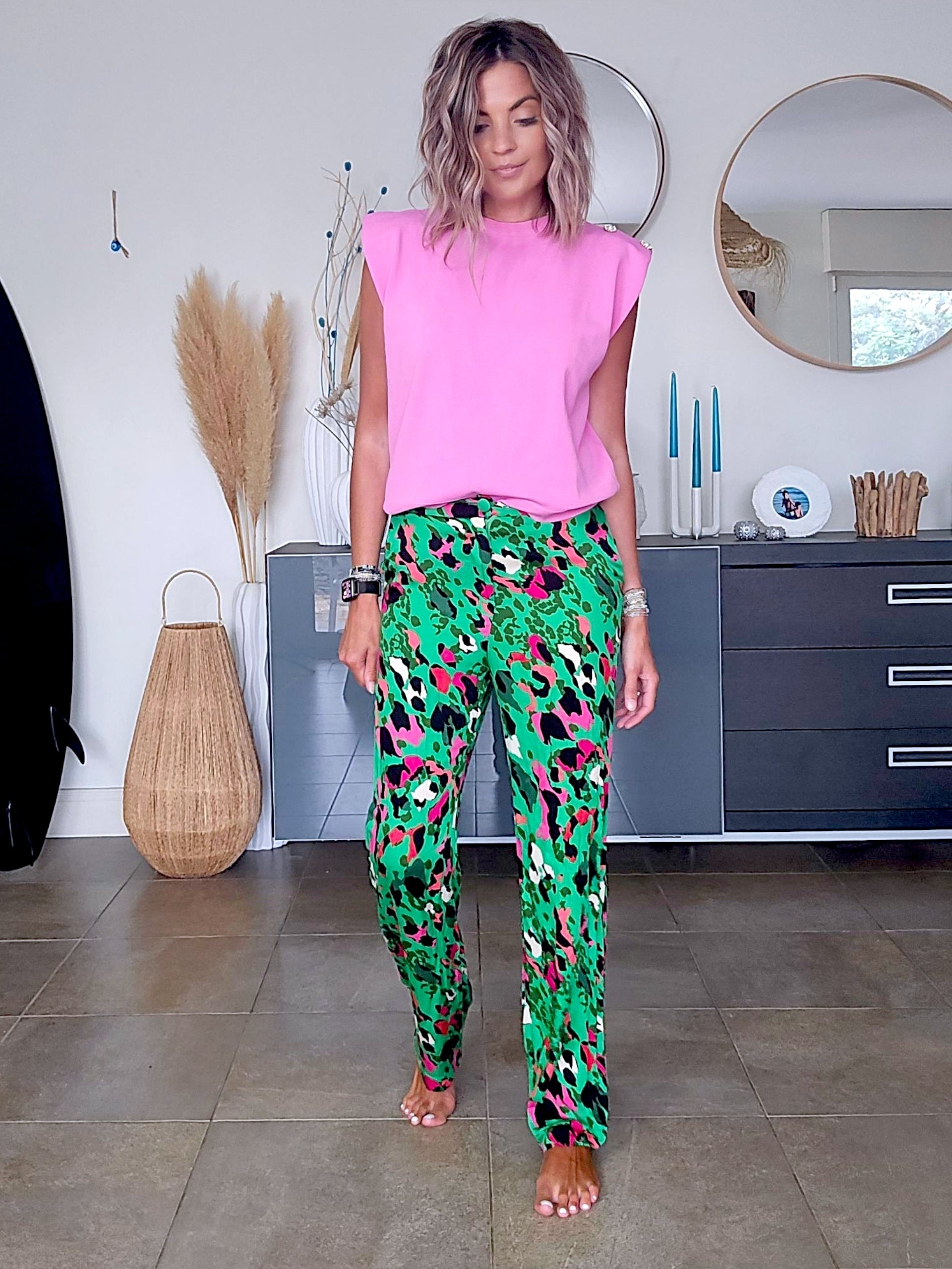 Pull rose casual-chic