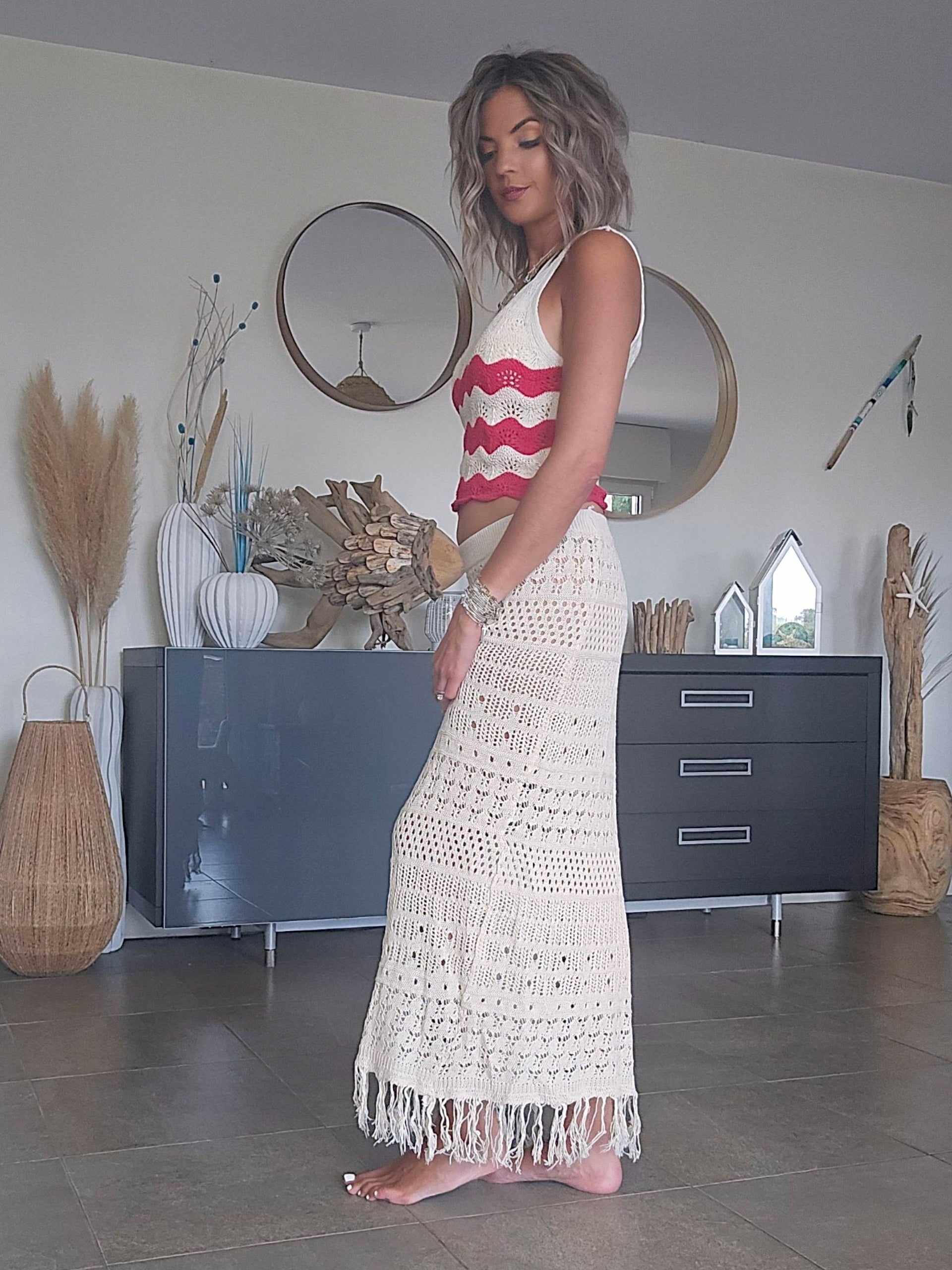 Ensemble top &amp; jupe en crochet