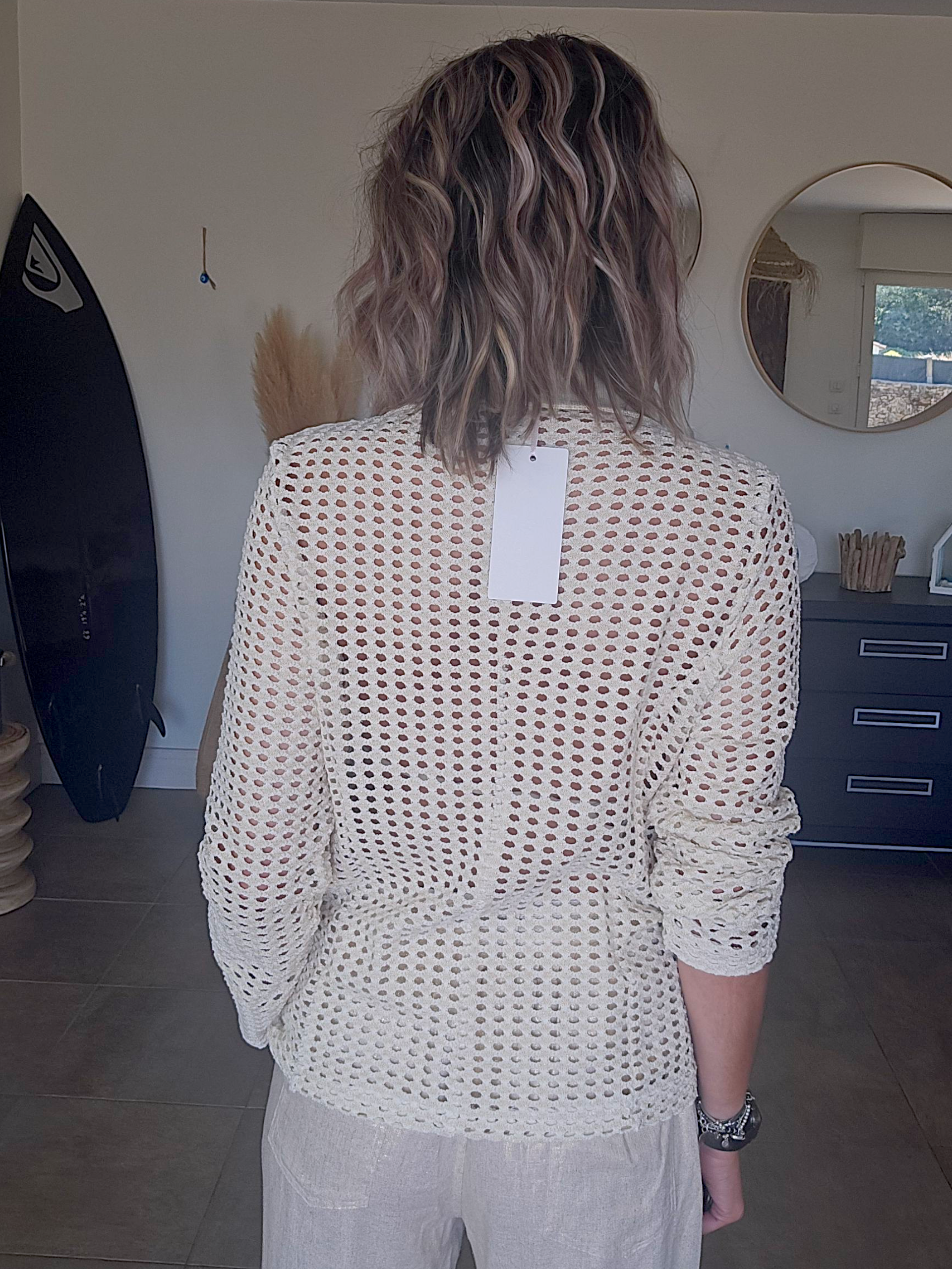 Veste cintrée en crochet