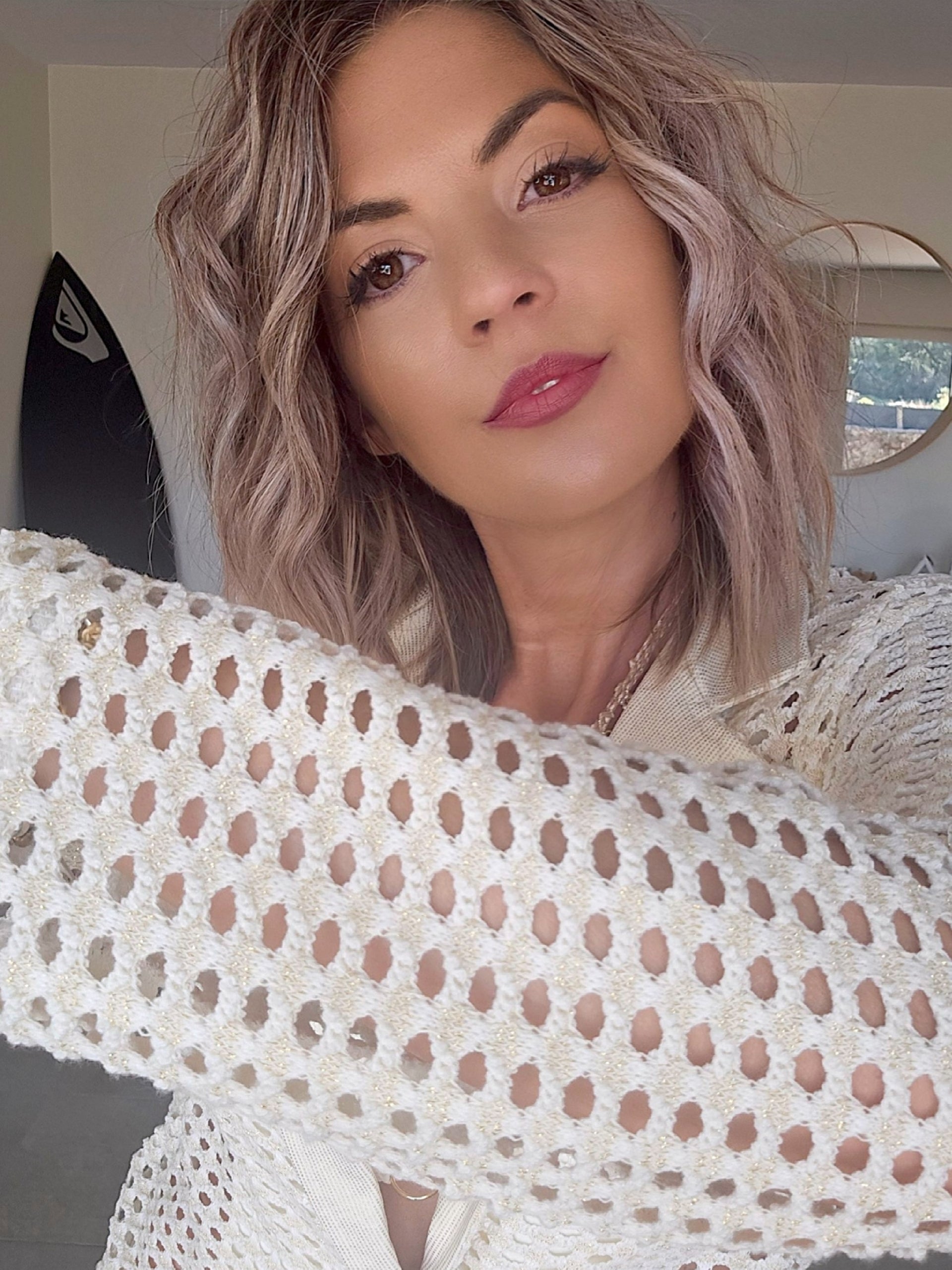 Veste cintrée en crochet