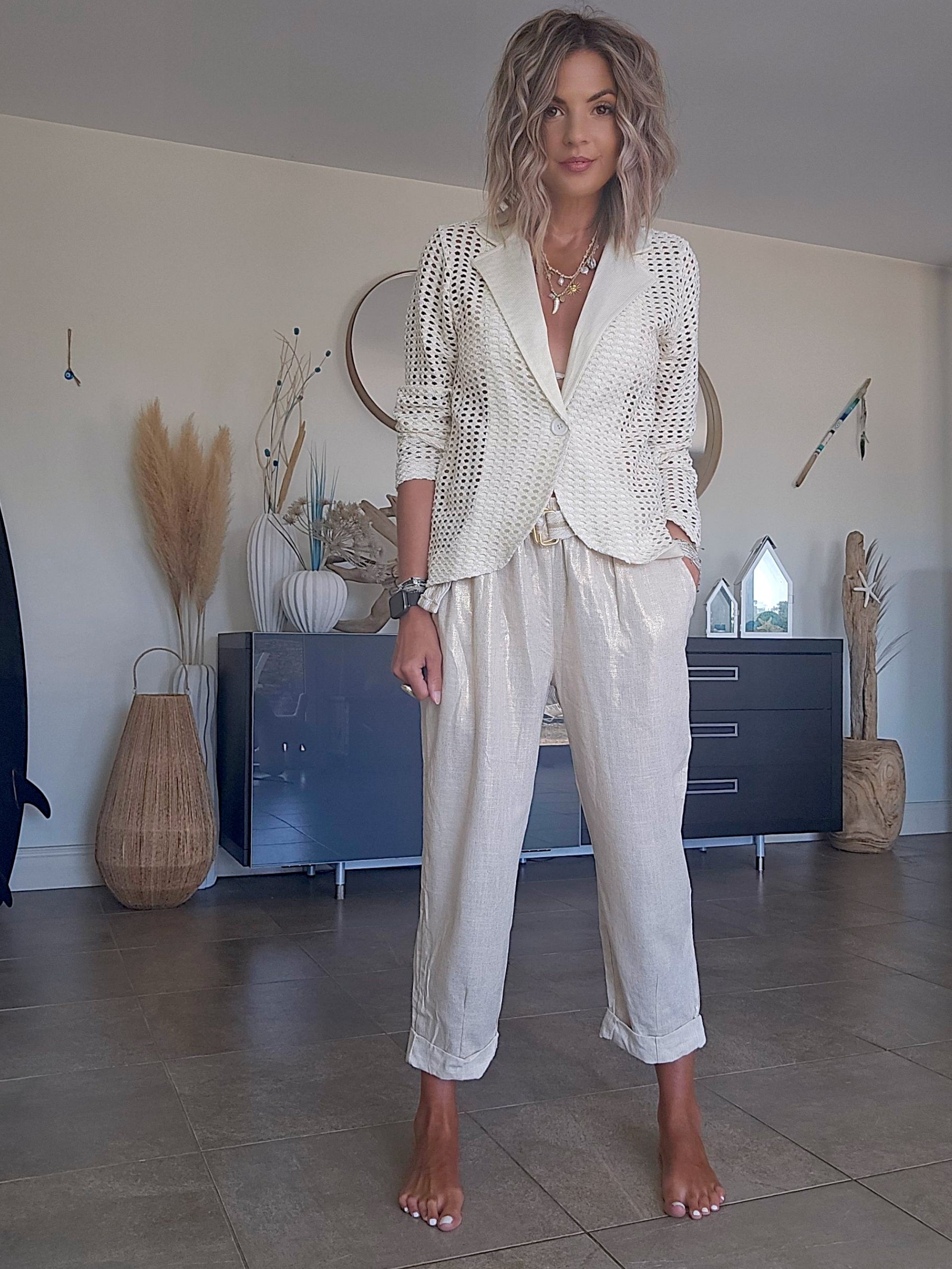 Veste cintrée en crochet