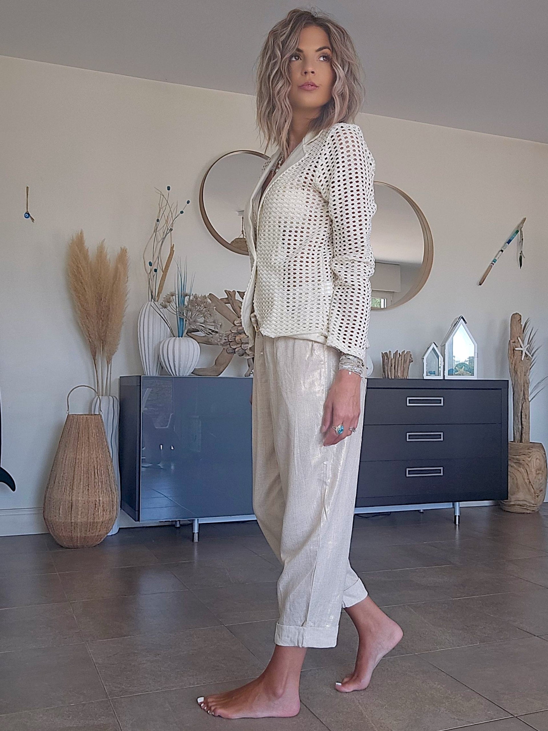 Veste cintrée en crochet