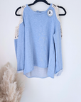 Sweat fin dos ouvert