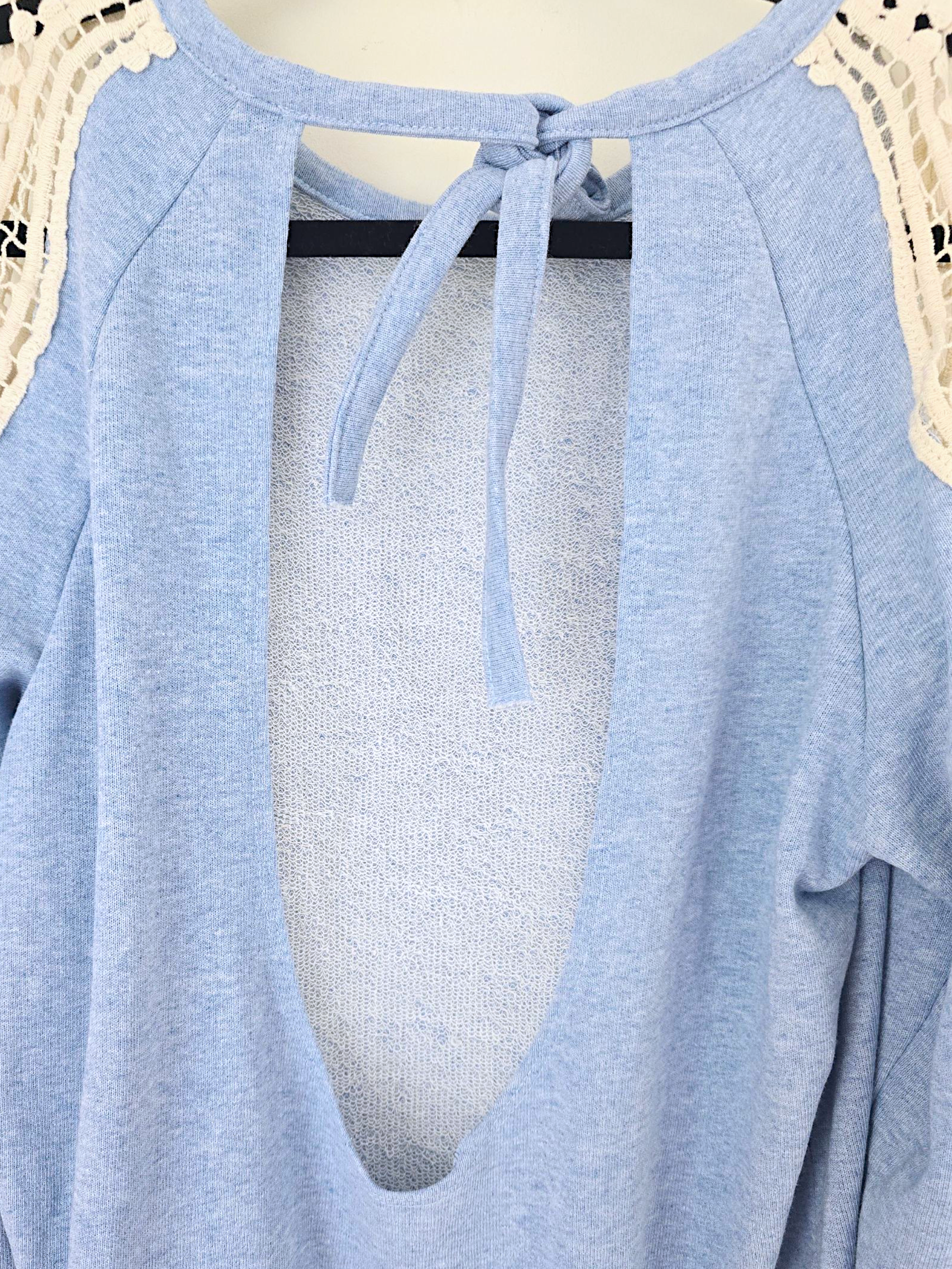 Sweat fin dos ouvert