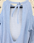 Sweat fin dos ouvert