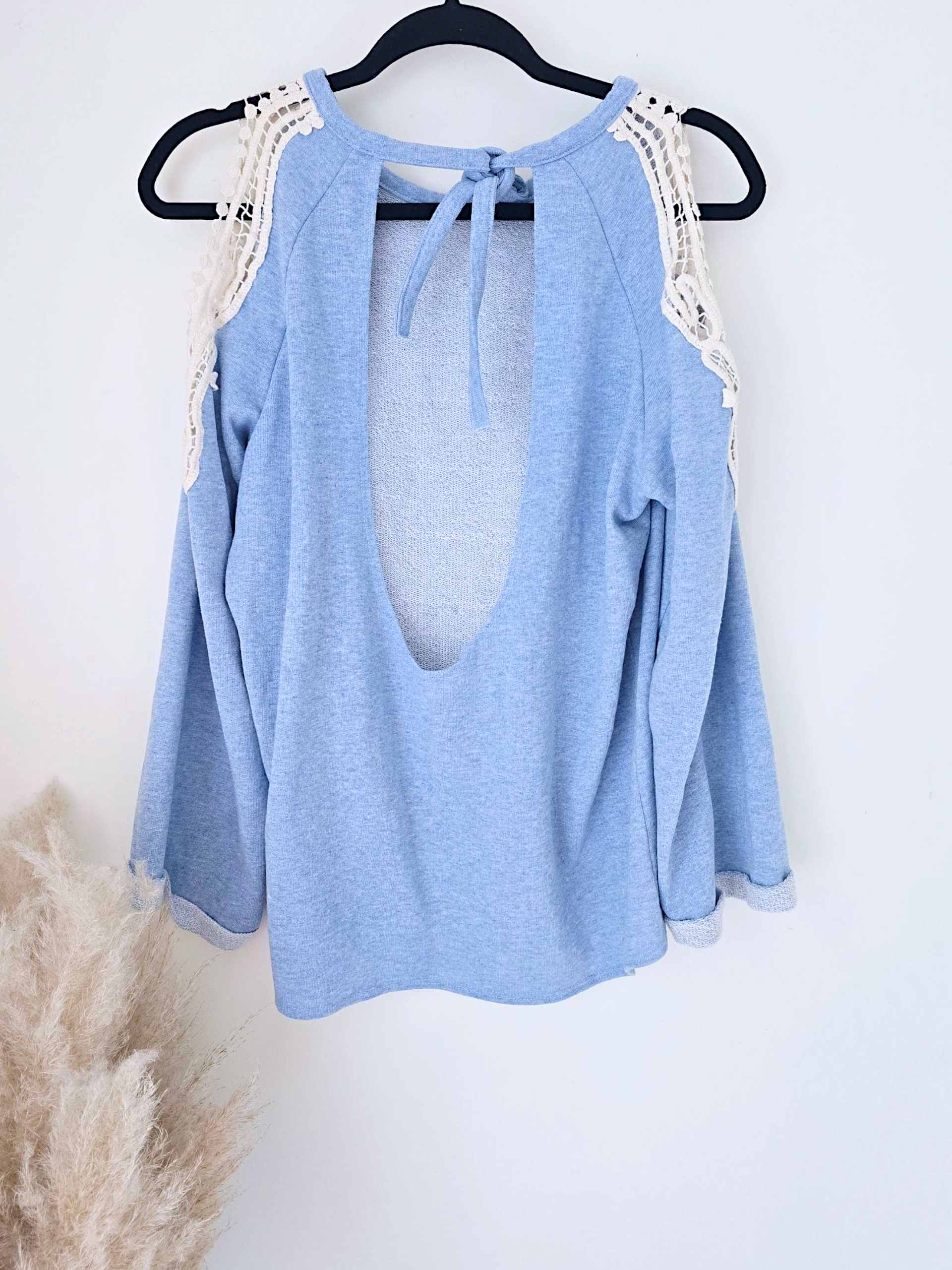 Sweat fin dos ouvert