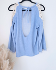 Sweat fin dos ouvert