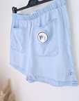 🔥Short bleu en lyocell
