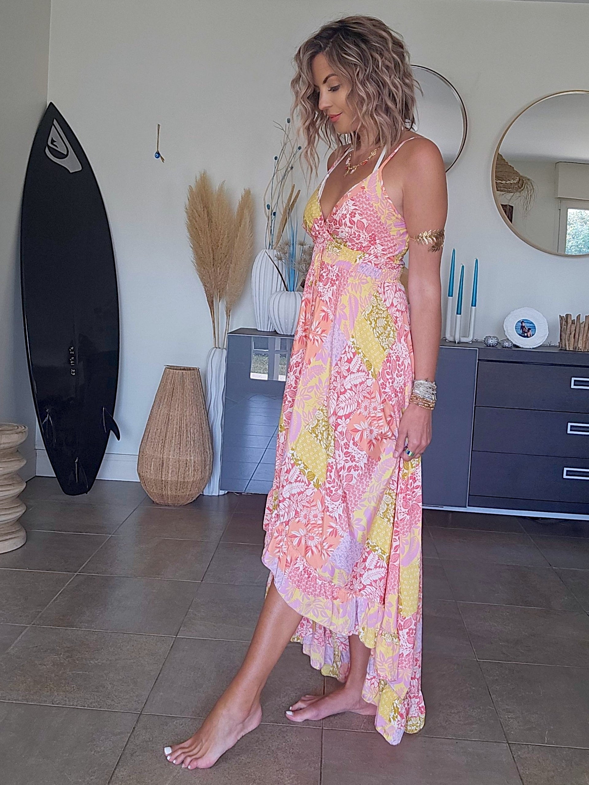 Robe africa asymétrique