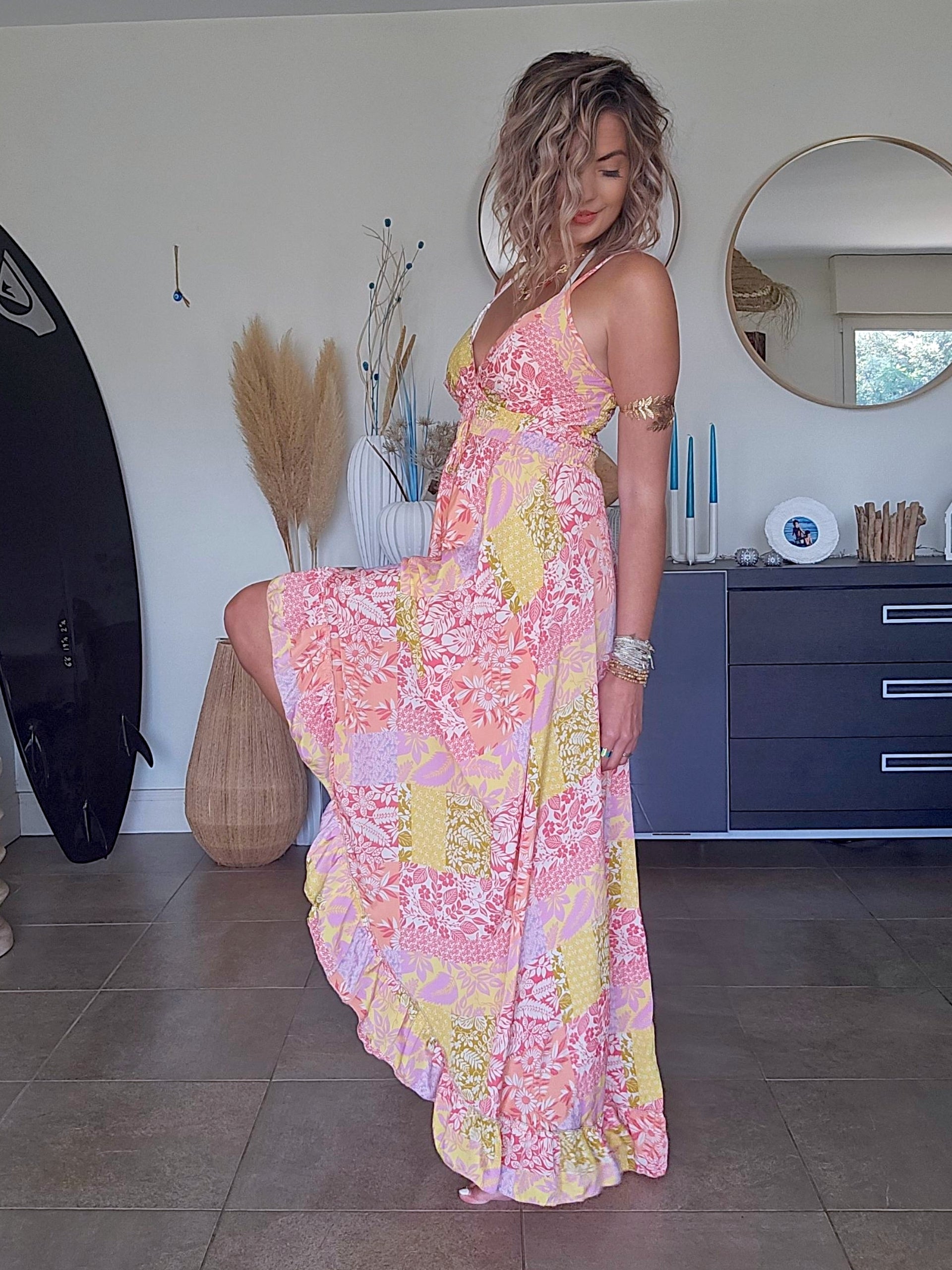 Robe africa asymétrique