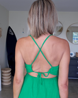 Robe green gaz de coton