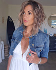 Veste courte en jean