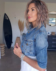 Veste courte en jean