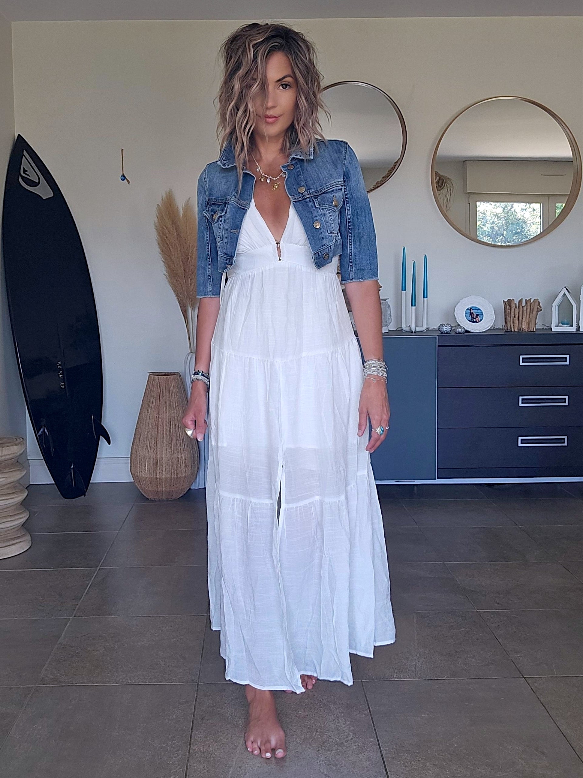 Veste courte en jean