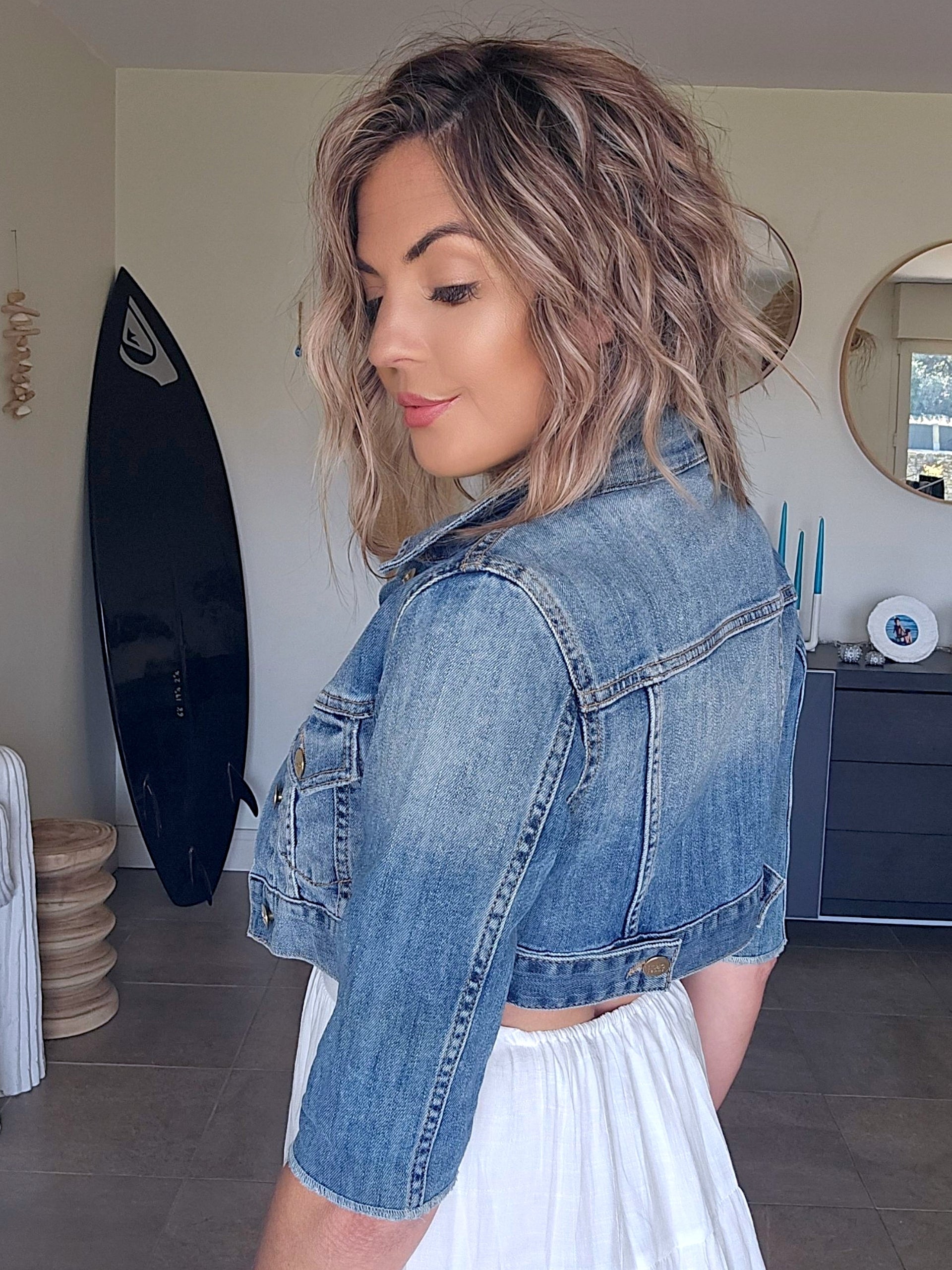 Veste courte en jean