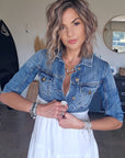 Veste courte en jean