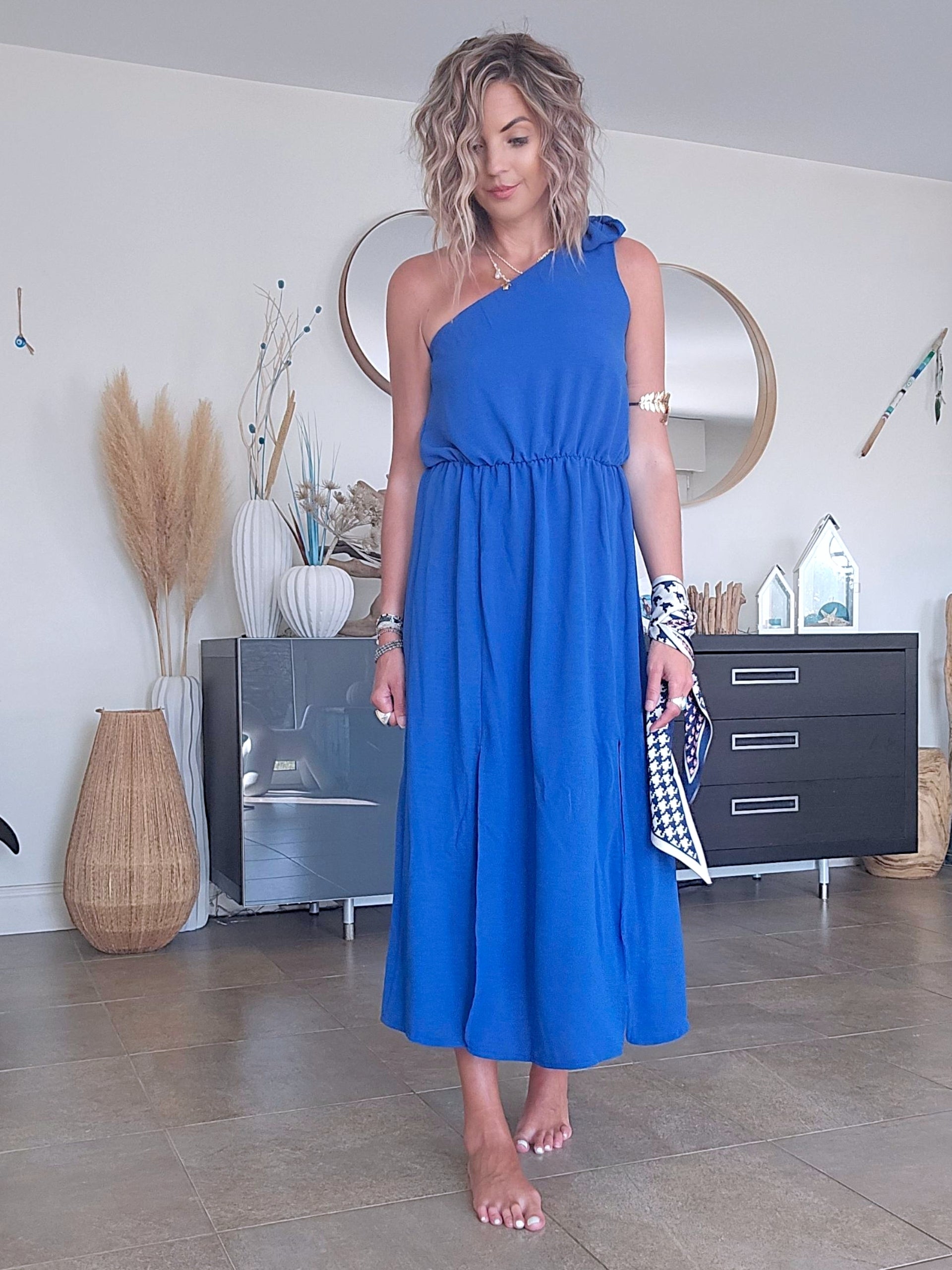 Robe bleu roi &amp; son ruban
