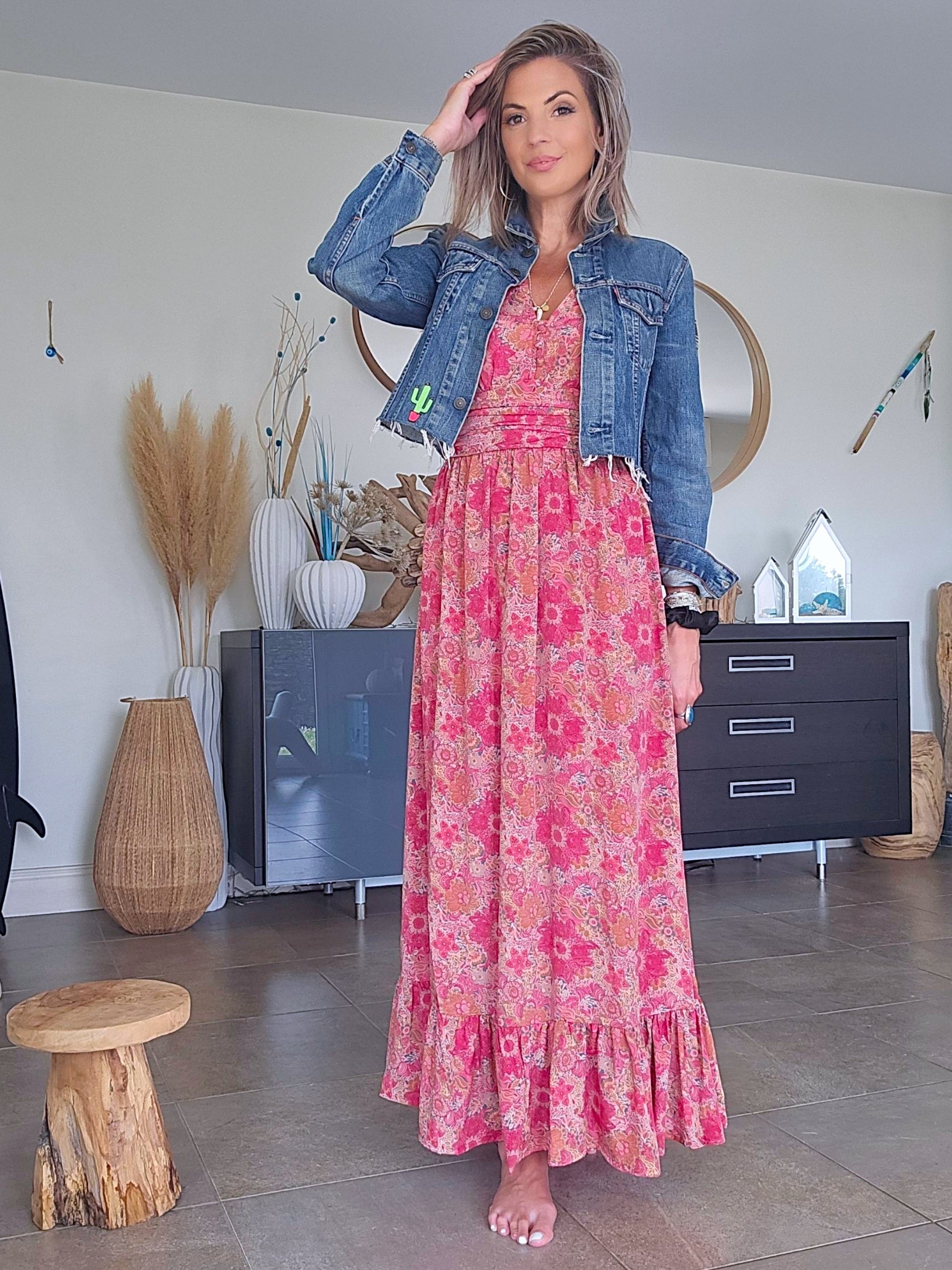 Veste denim écussons