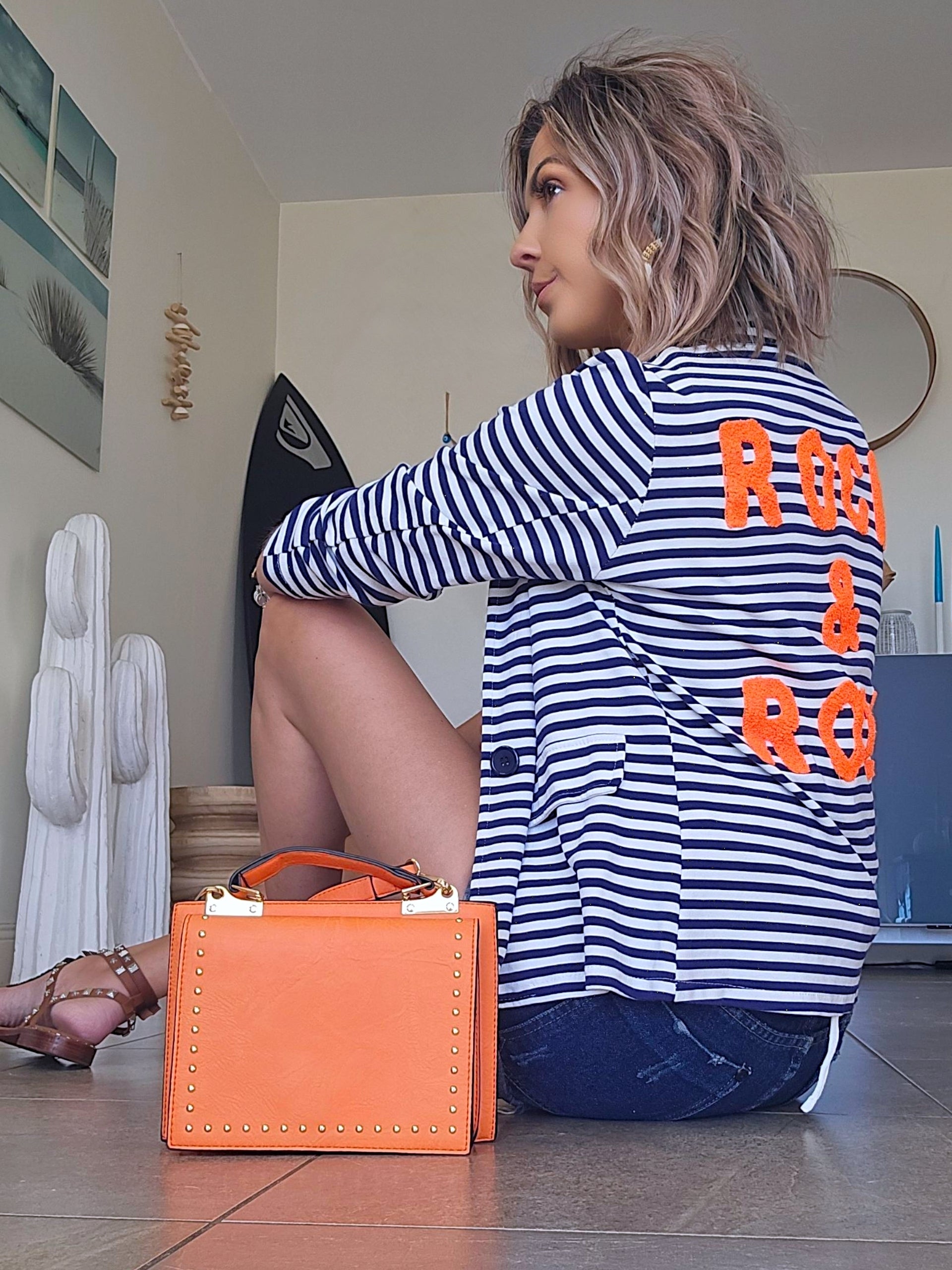 Sac bandoulière orange fluo