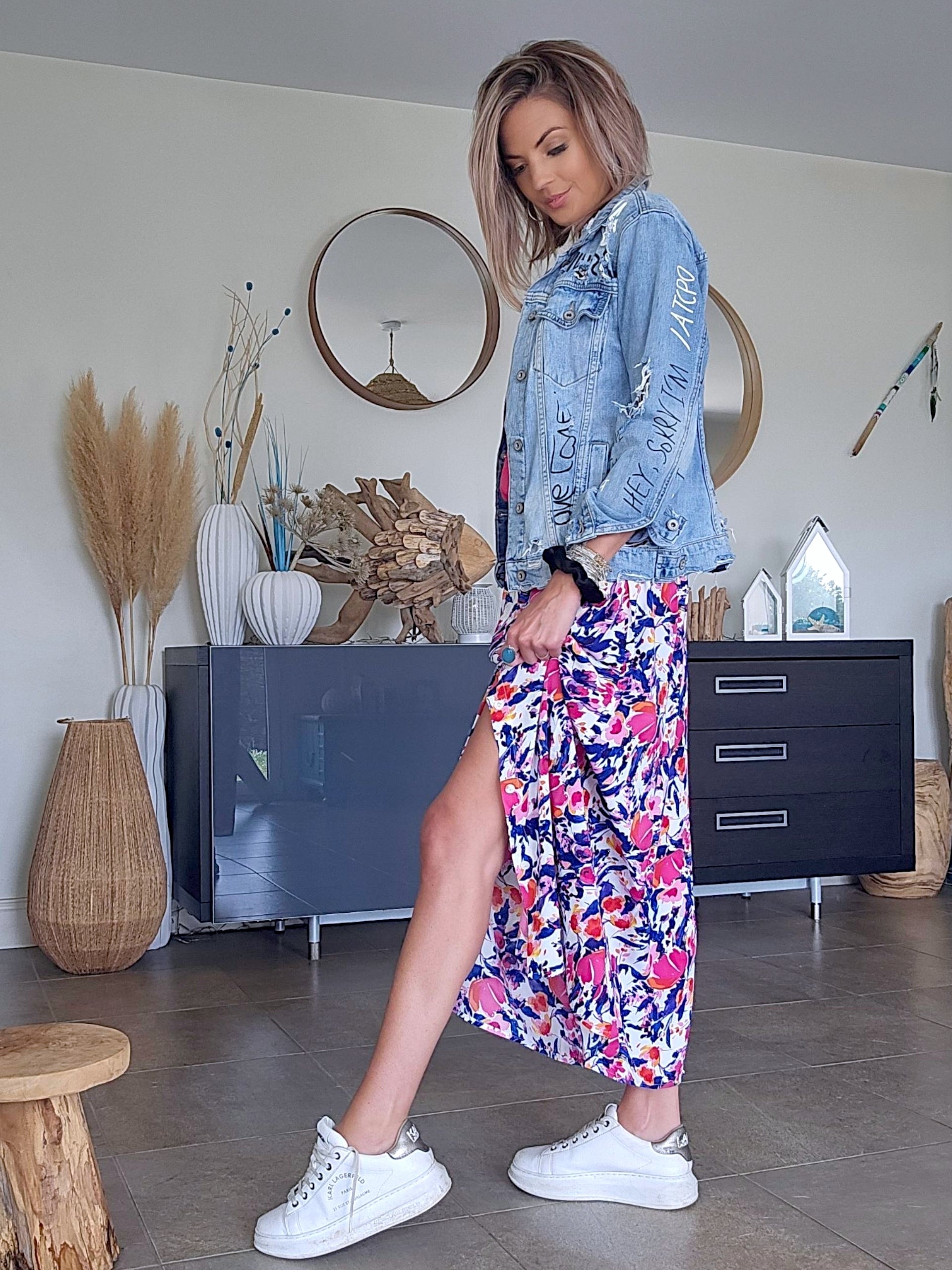 Veste tags en denim