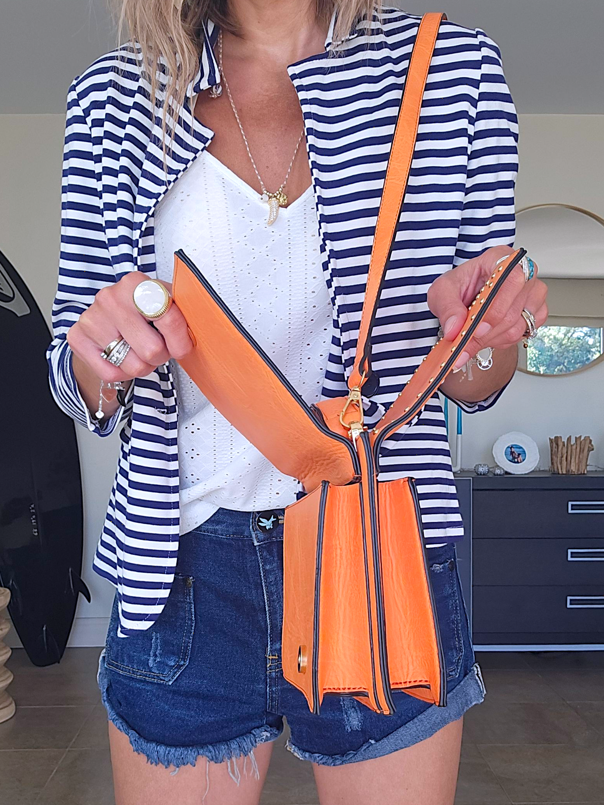 Sac bandoulière orange fluo
