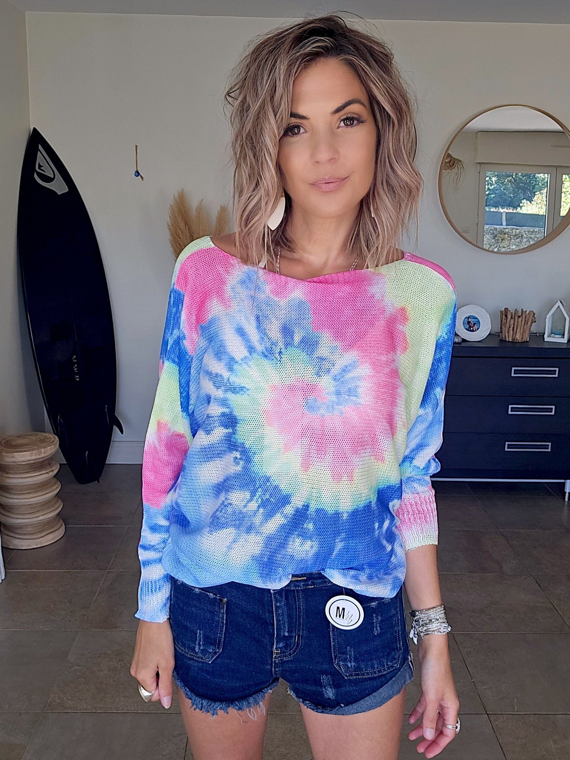 Pull double sens tie and dye