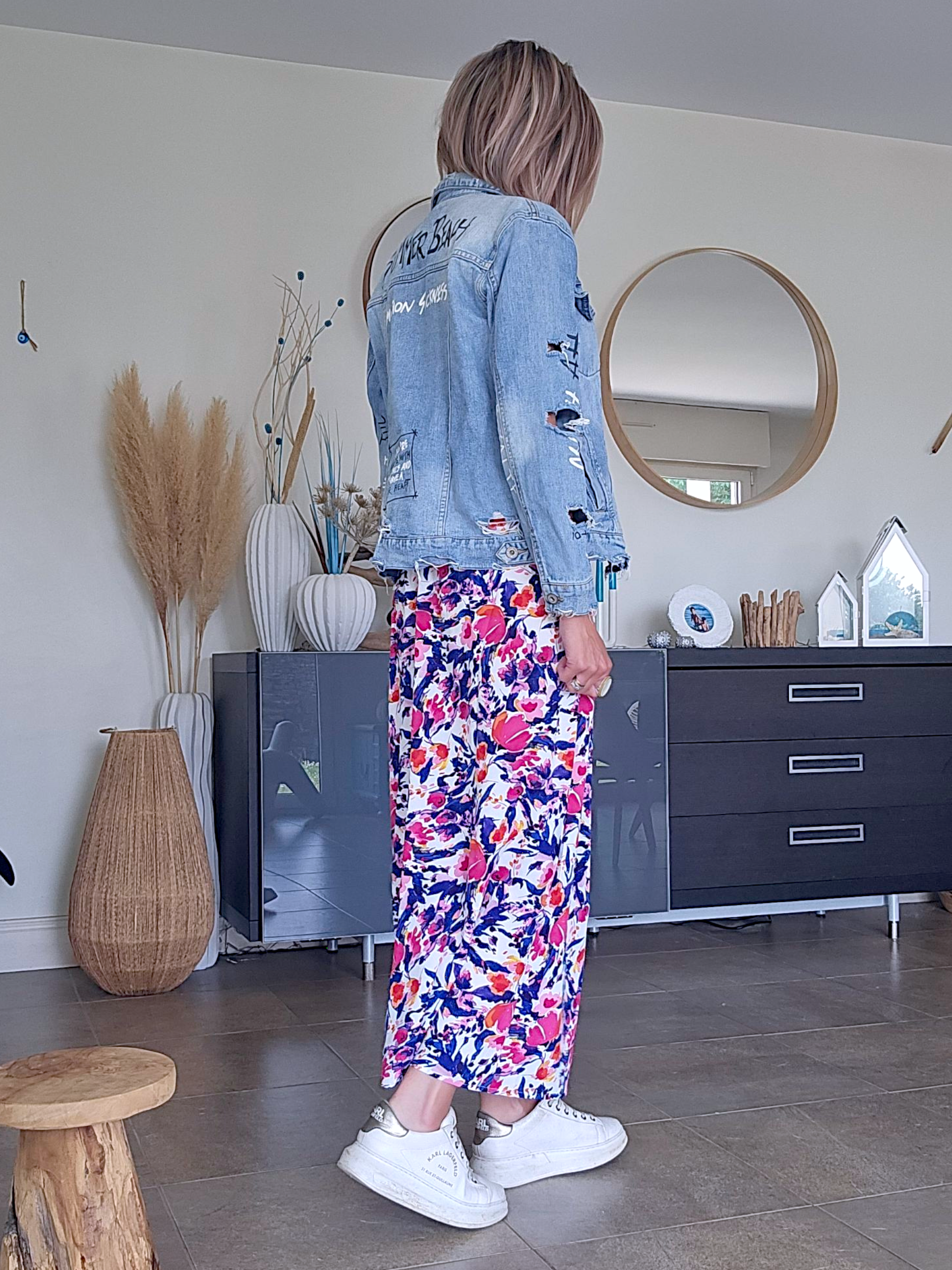 Veste tags en denim