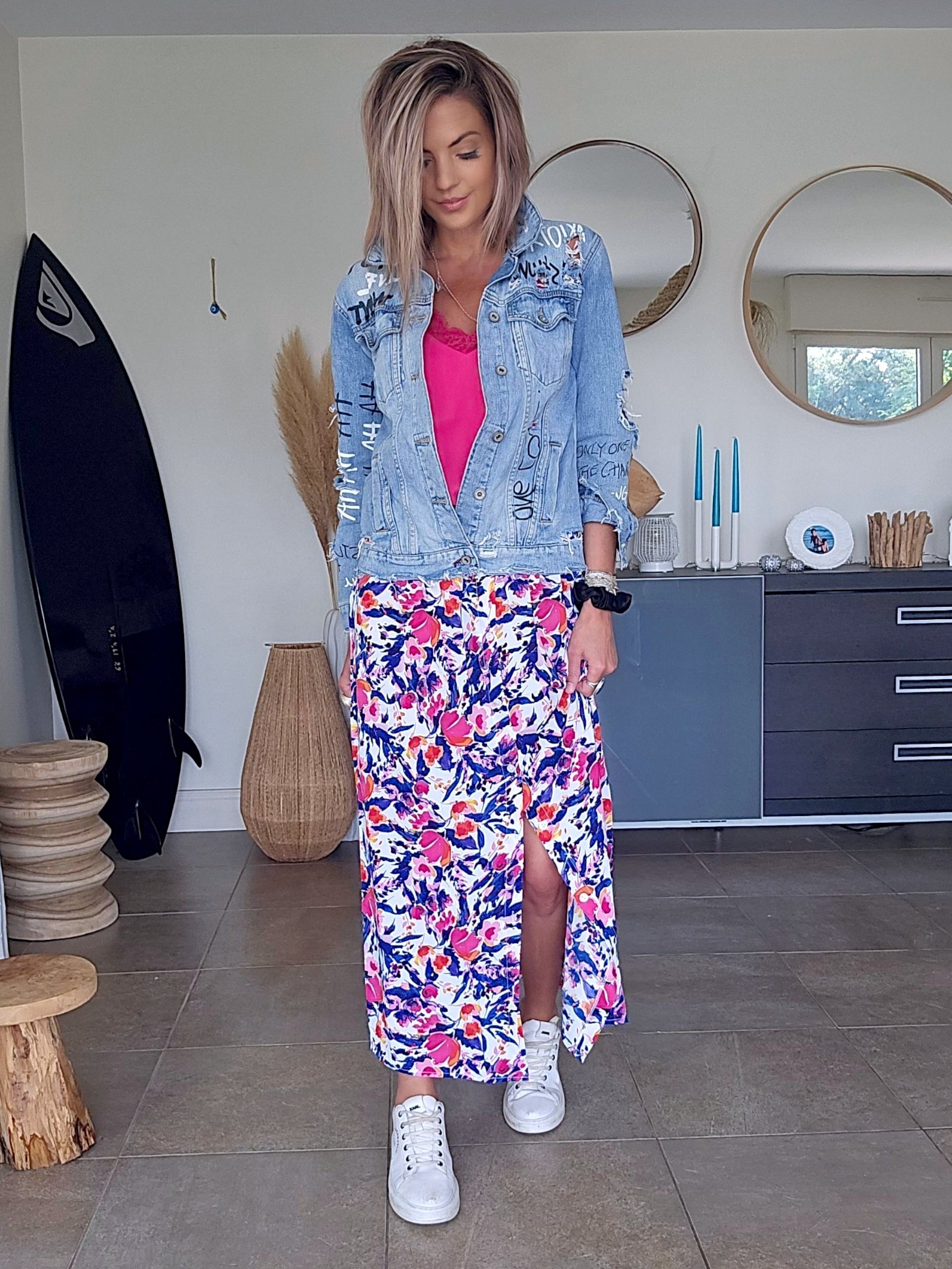 Veste tags en denim