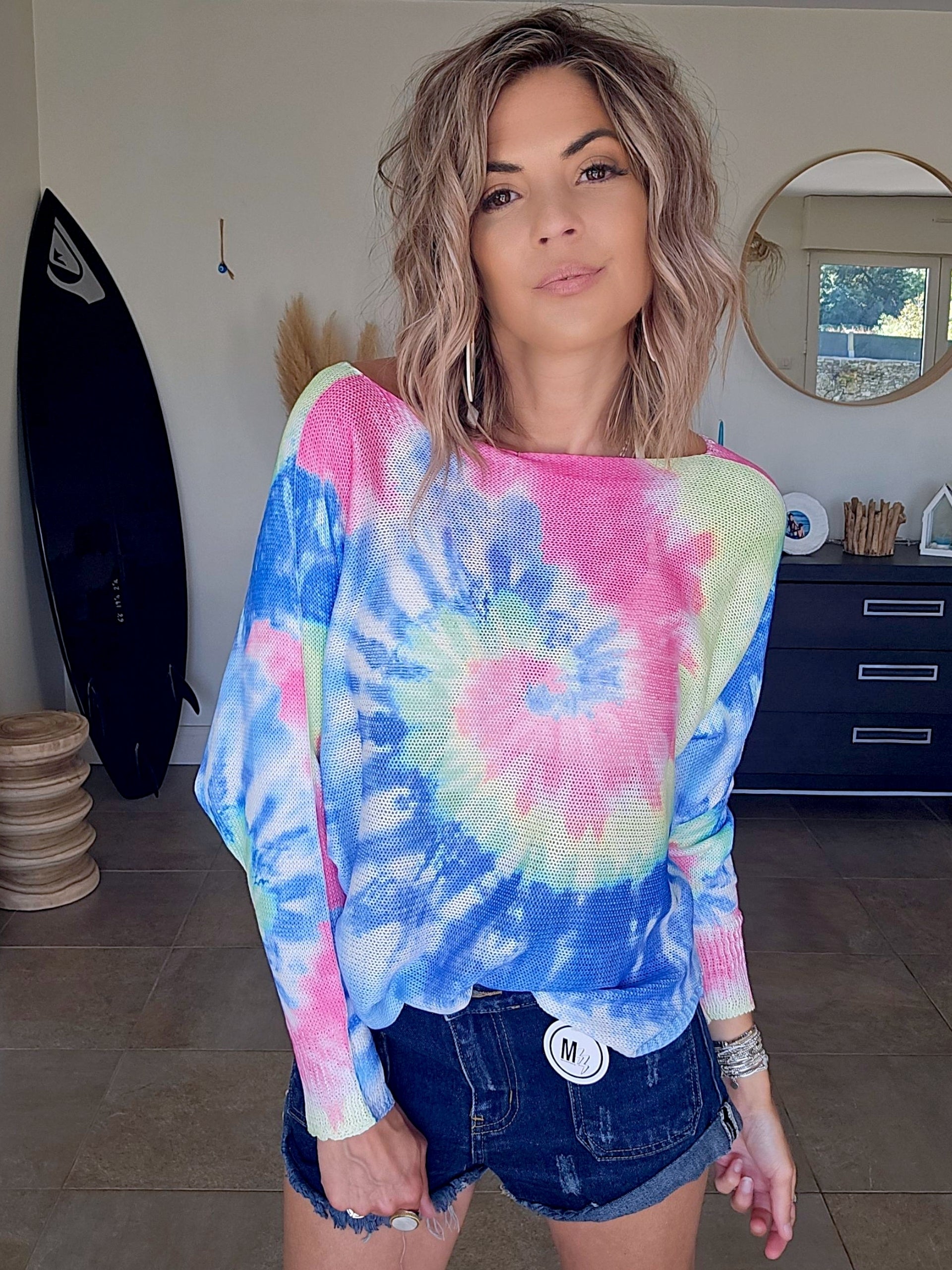 Pull double sens tie and dye