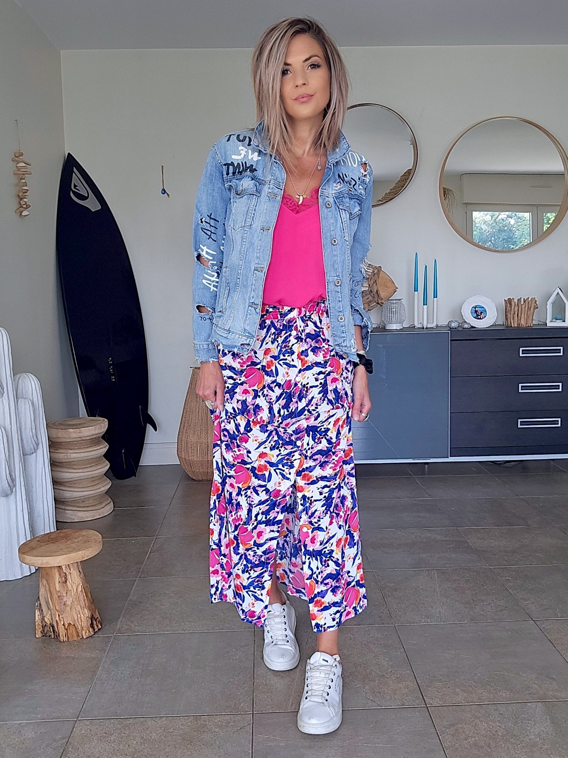 Veste tags en denim