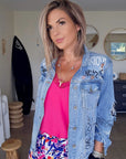 Veste tags en denim