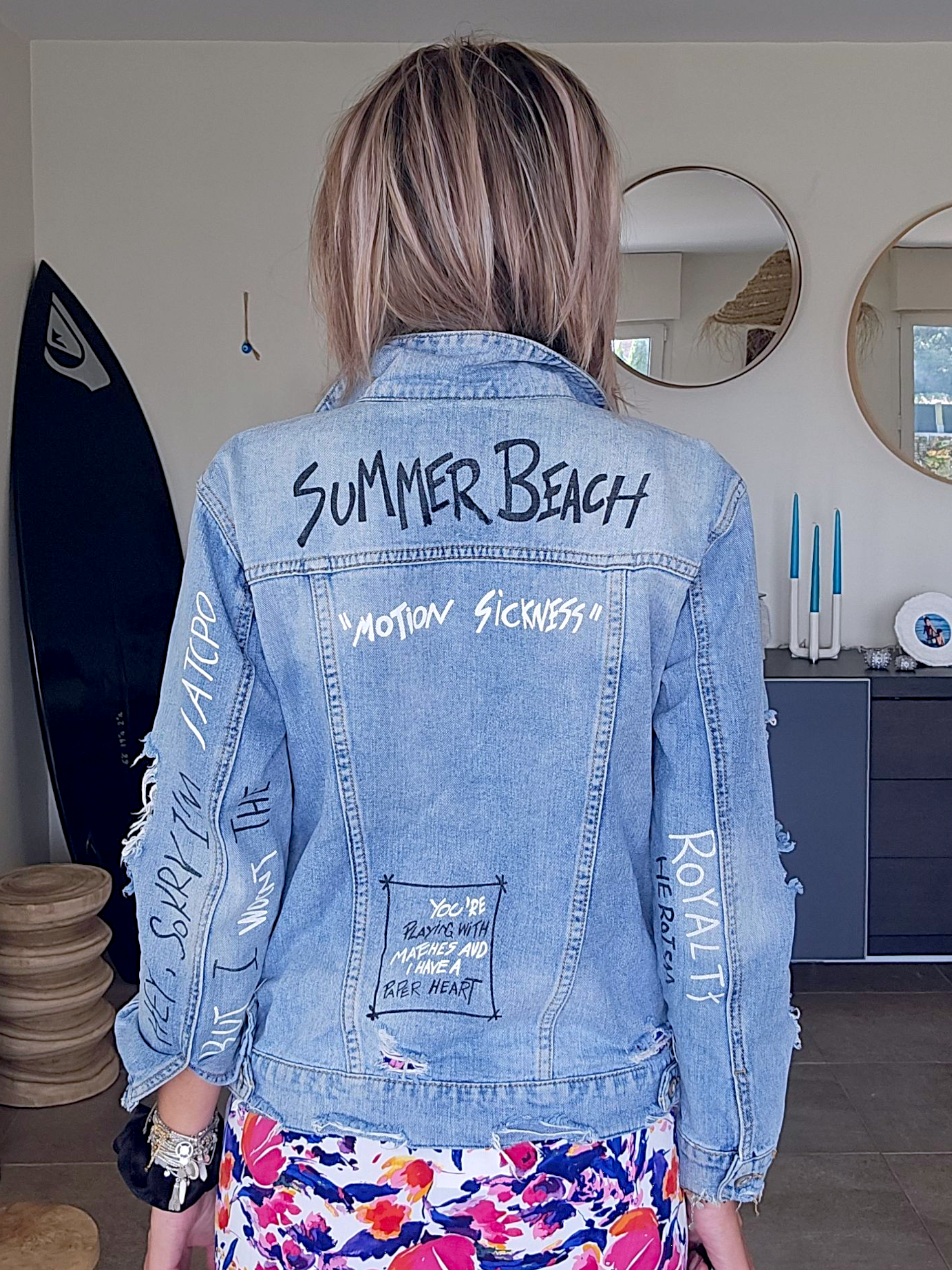 Veste tags en denim