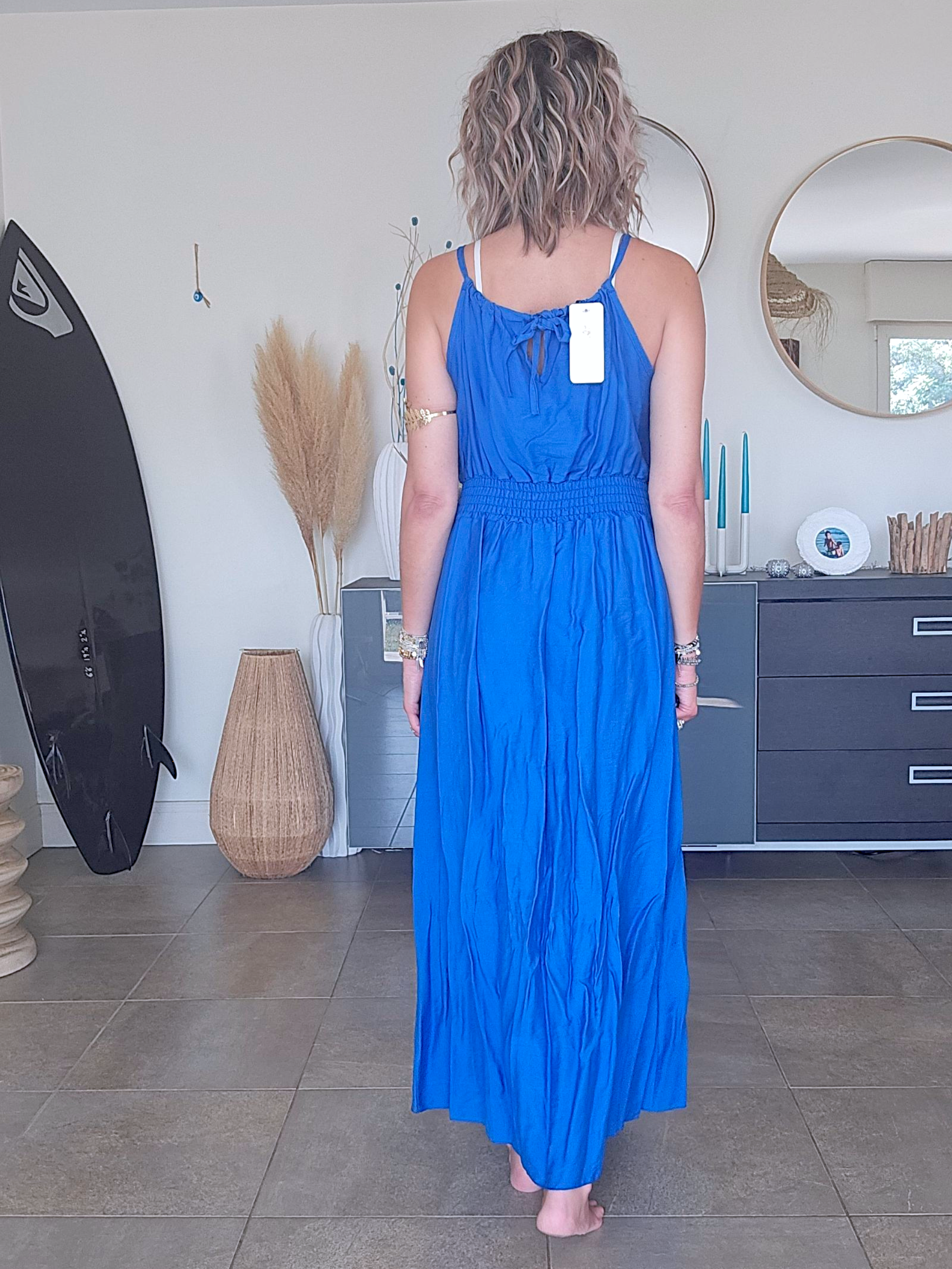 Robe portefeuille bleu roi
