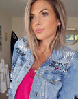 Veste tags en denim