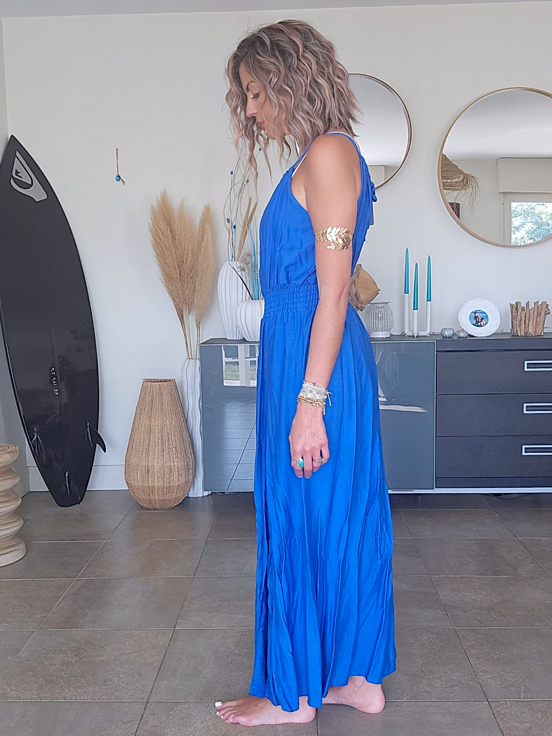 Robe portefeuille bleu roi