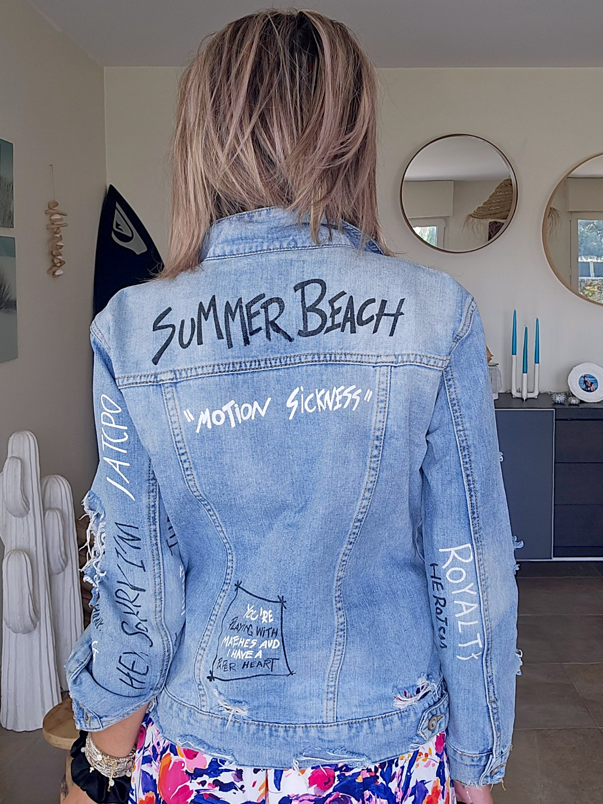 Veste tags en denim